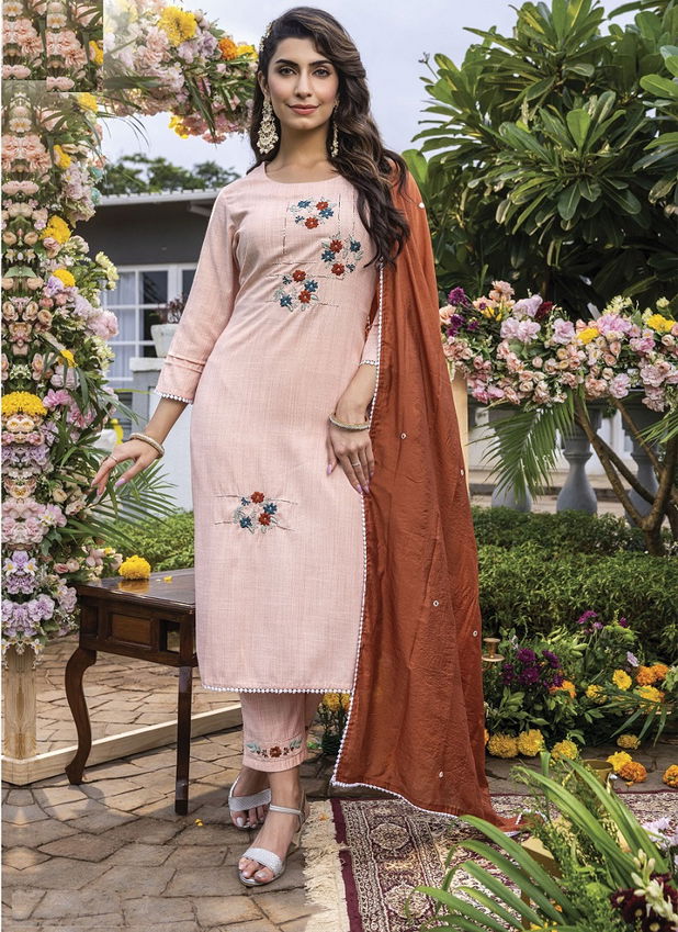 4 Choice Elexa Printed Viscose Kurti Pant With Dupatta Collection
